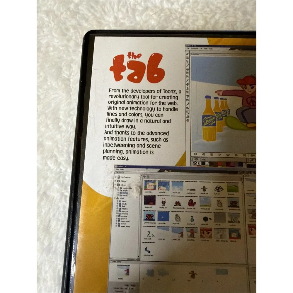 The Tab 2.0 Academic Toonz Animation Board PC CD ROM WIN Digital Video 2002 VTG